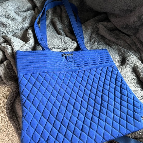 Vera Bradley Blue Quilted Tote - Picture 2 of 4